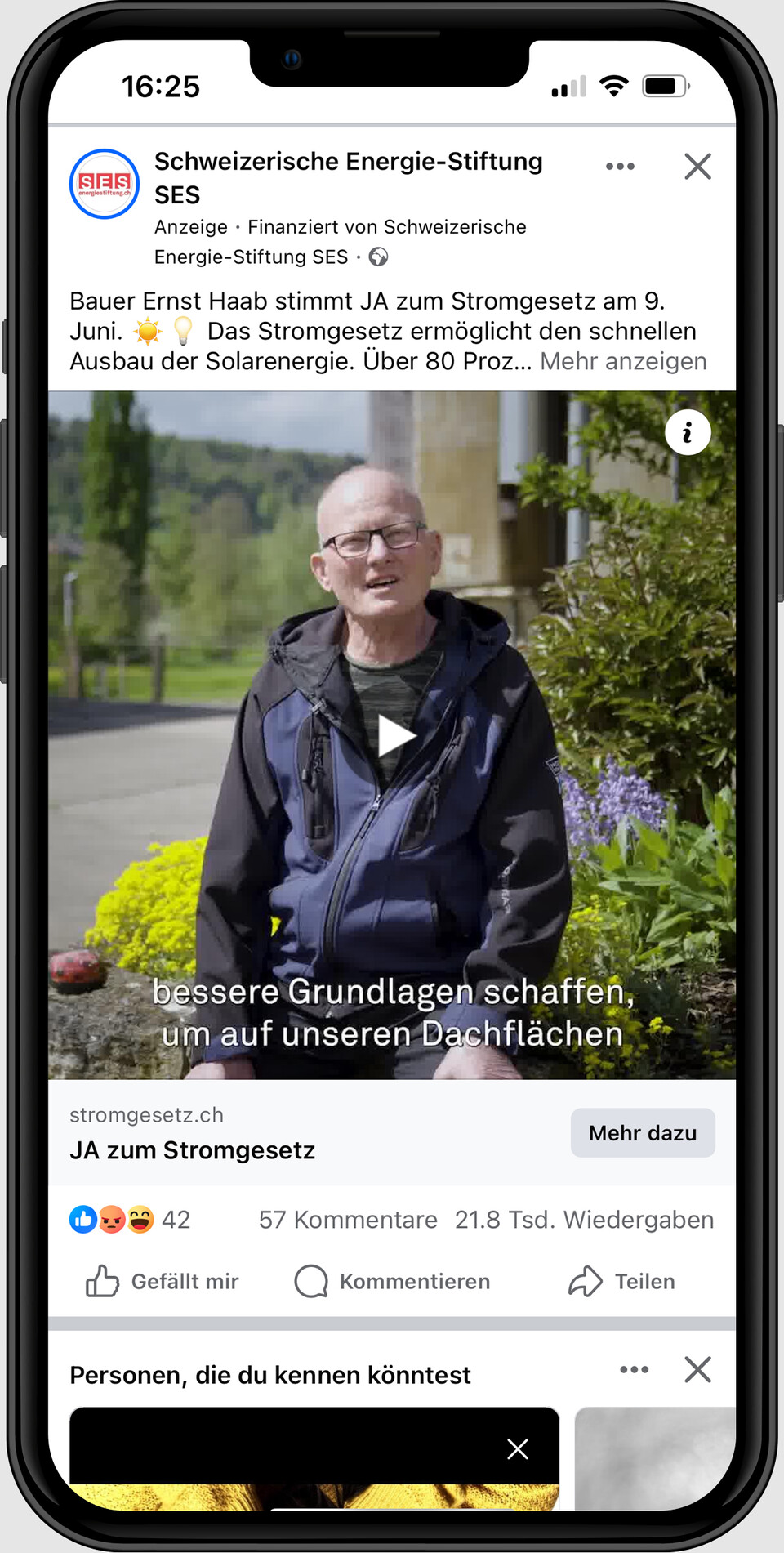 Abstimmungskampagne für das Stromgesetz