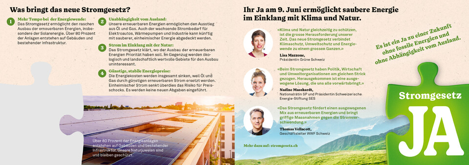 Abstimmungskampagne für das Stromgesetz
