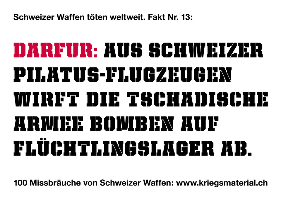 Abstimmungskampagne für die Gruppe Schweiz ohne Armee GSoA