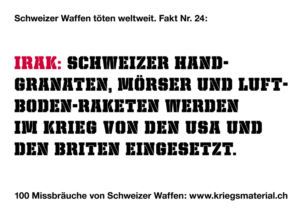 Abstimmungskampagne für die Gruppe Schweiz ohne Armee GSoA