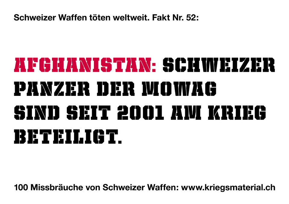 Abstimmungskampagne für die Gruppe Schweiz ohne Armee GSoA