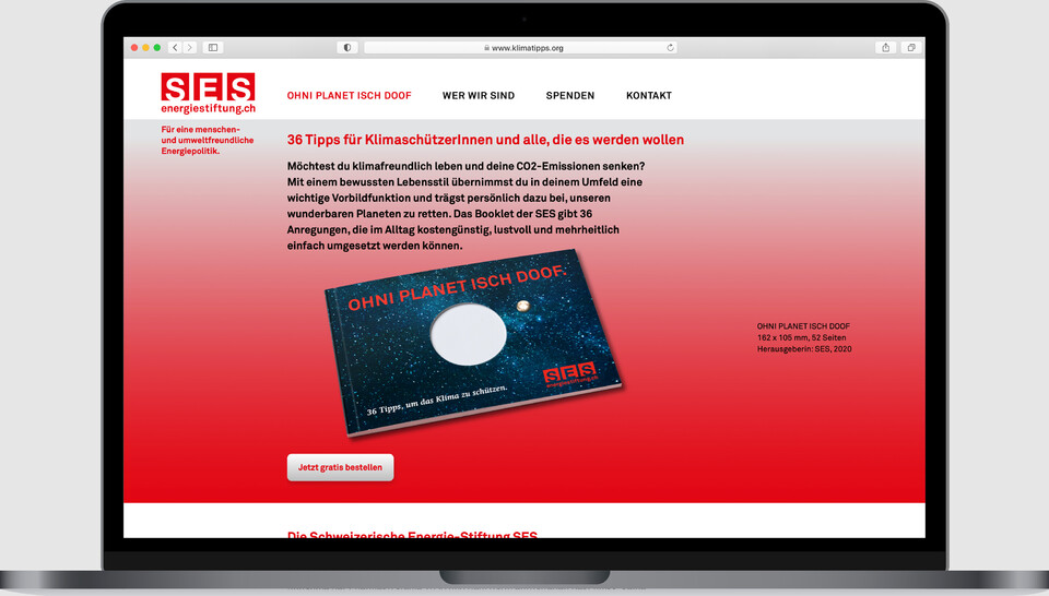 Cross-Channel-Kampagne für die Schweizerische Energie-Stiftung SES