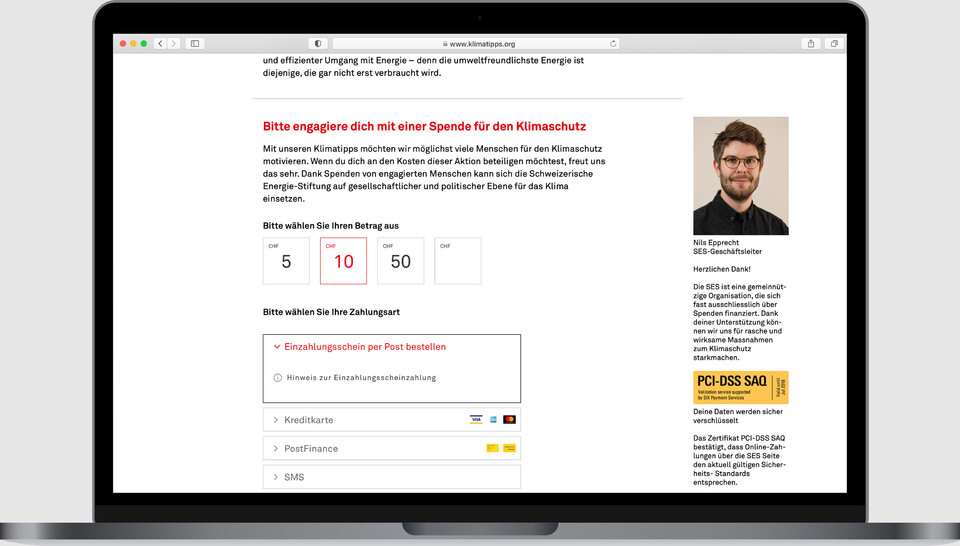 Landingpage www.klimatipps.org