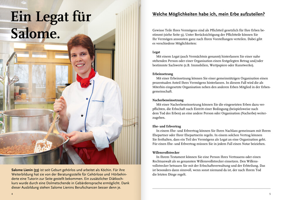 Legatmarketing für den Schweizerischen Gehörlosenbund