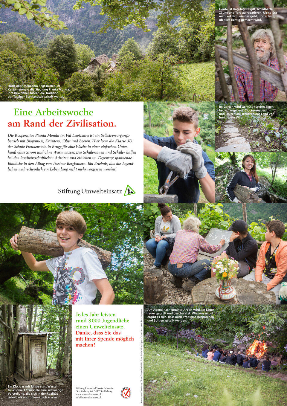 Mailingprogramm für die Stiftung Umwelteinsatz