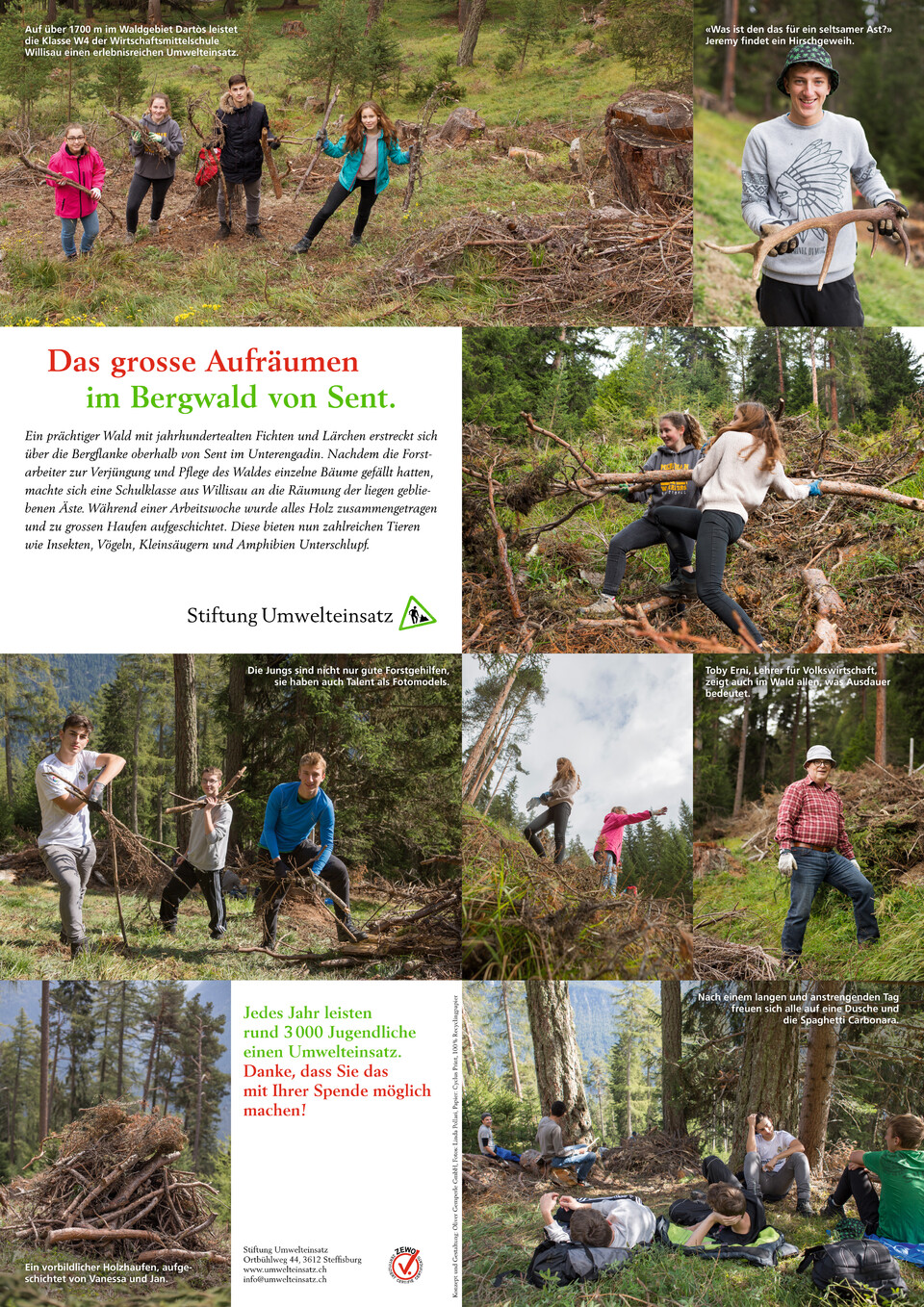 Mailingprogramm für die Stiftung Umwelteinsatz