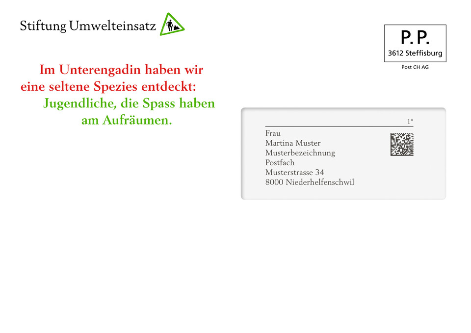Mailingprogramm für die Stiftung Umwelteinsatz