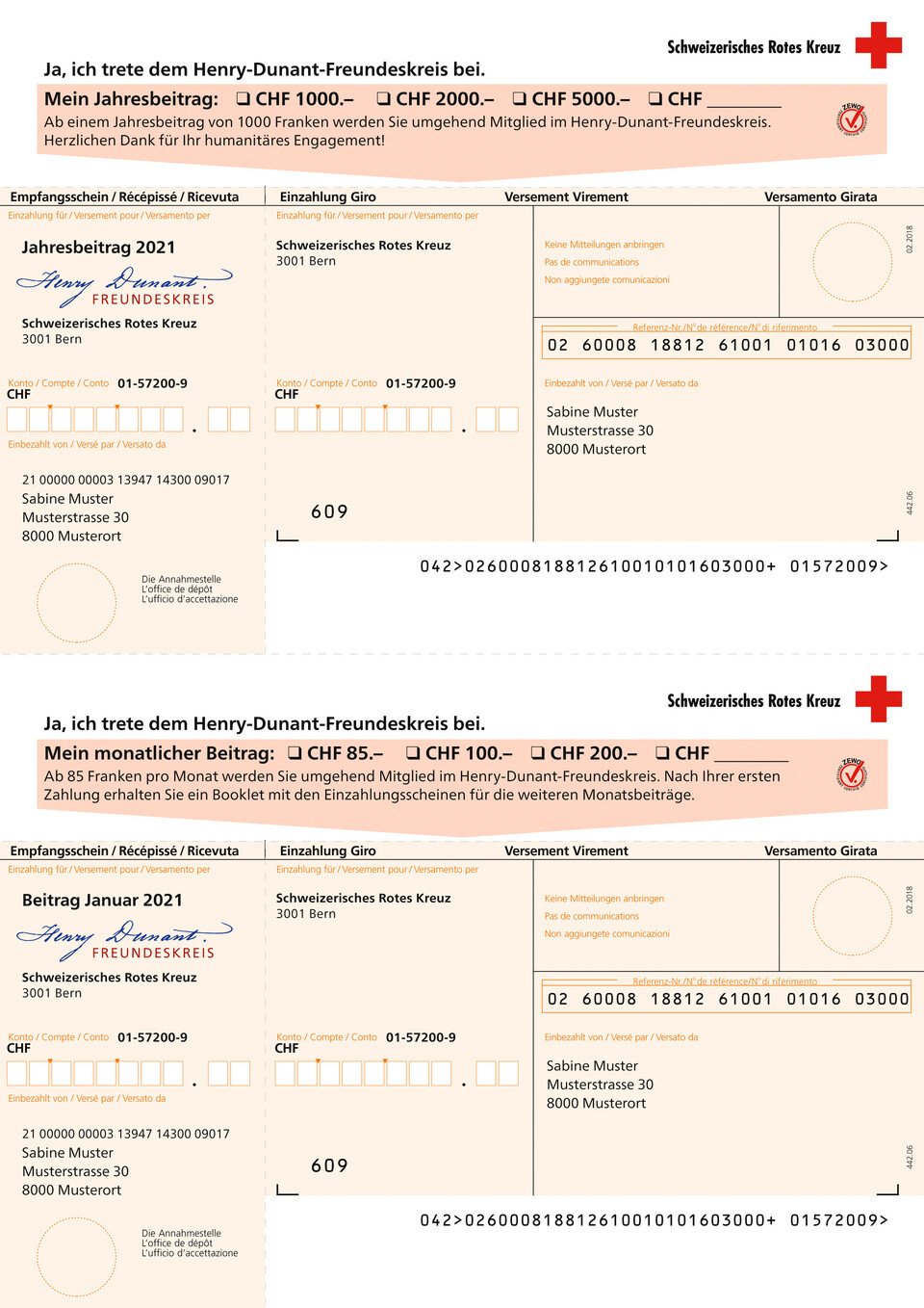 Middle-Donor-Club für das Schweizerische Rote Kreuz SRK