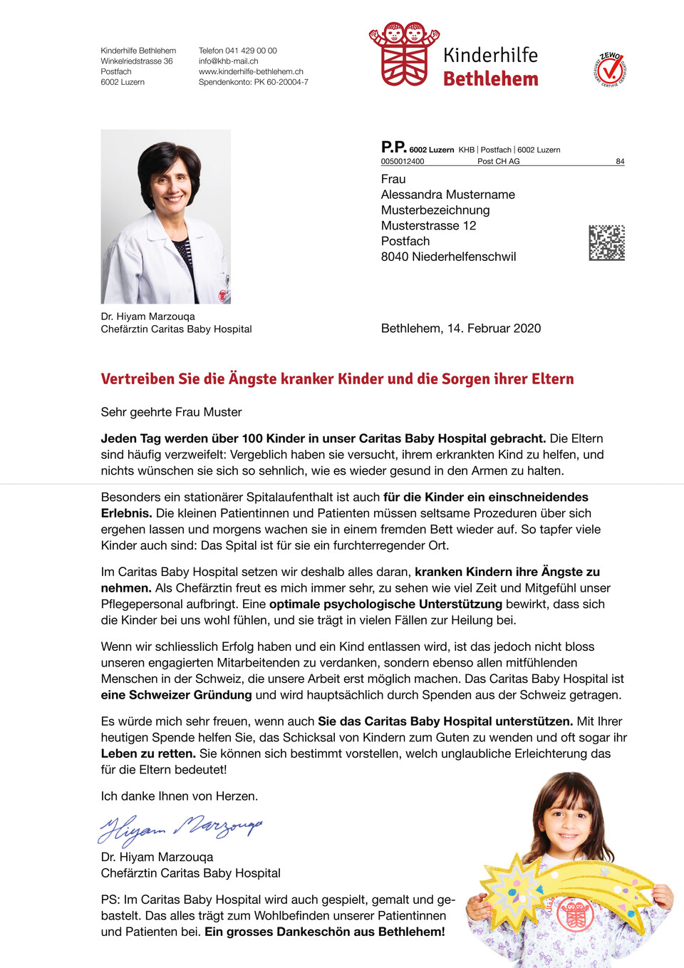 Neuspendergewinnung für die Kinderhilfe Bethlehem