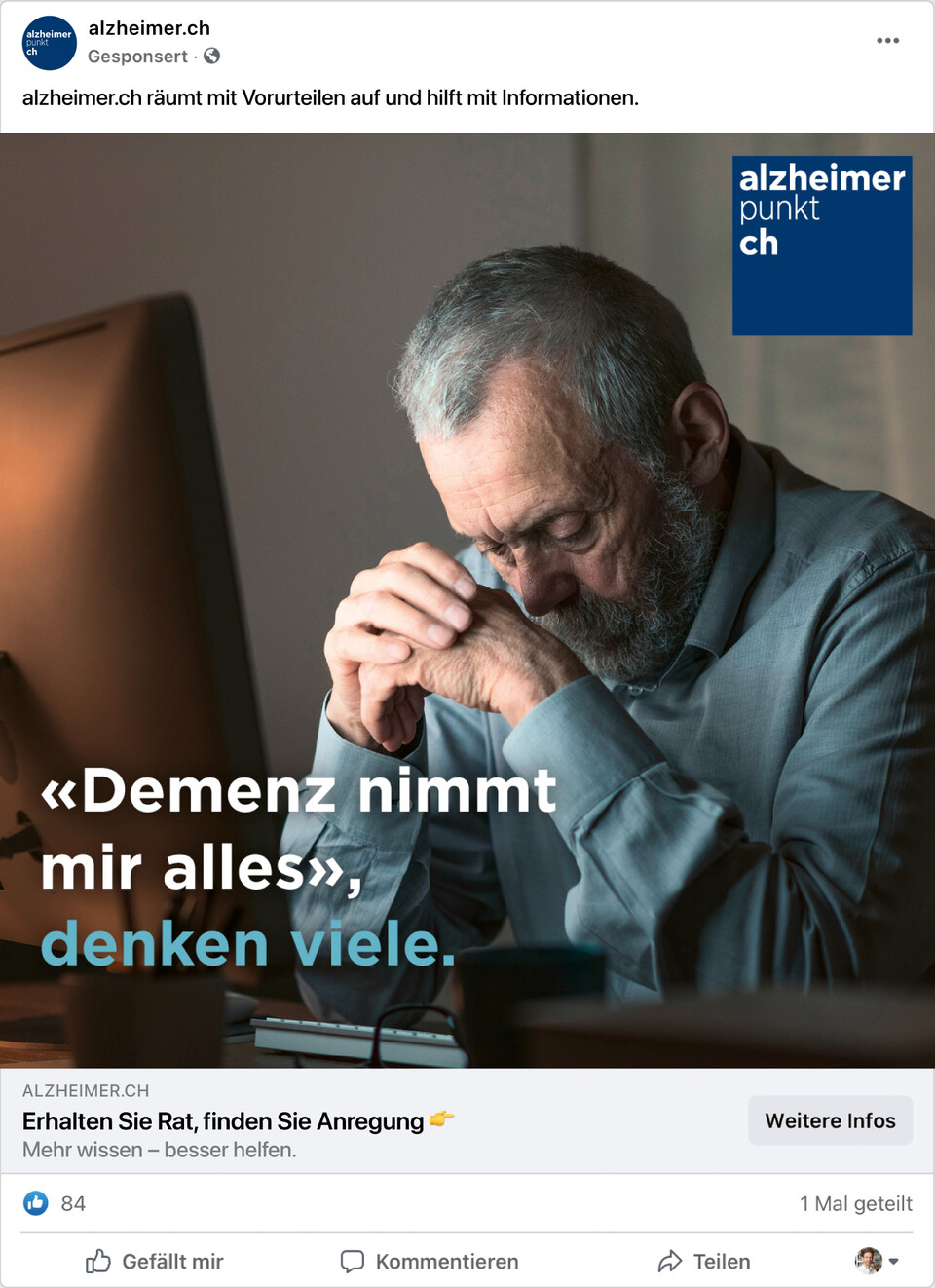 Online-Fundraising für alzheimer.ch