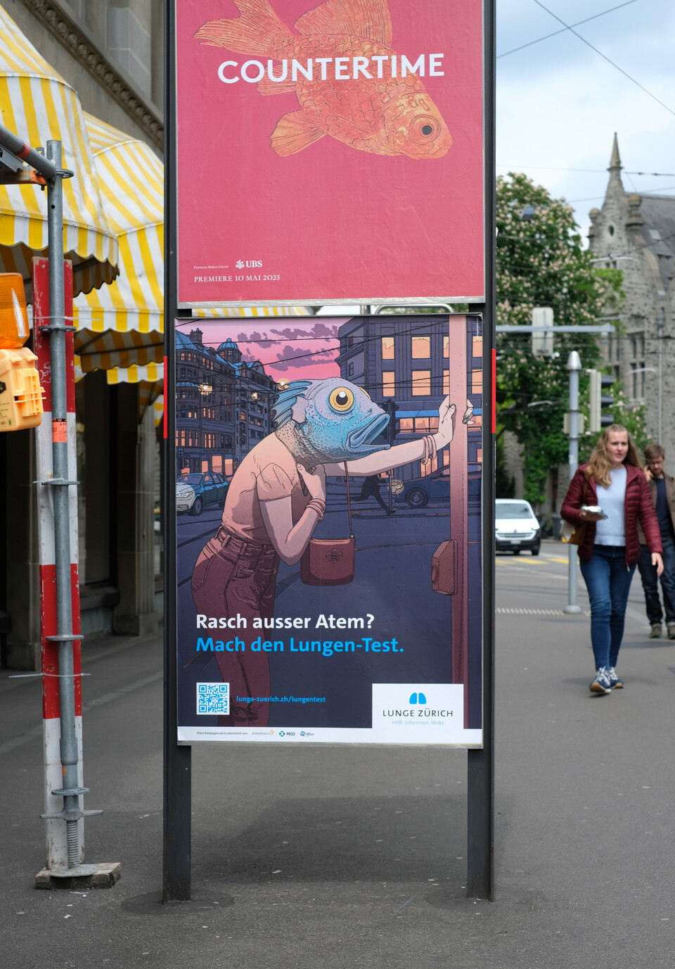 Sensibilisierungskampagne für Lunge Zürich