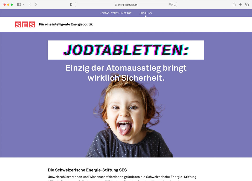 Landingpage jodtabletten-umfrage.ch