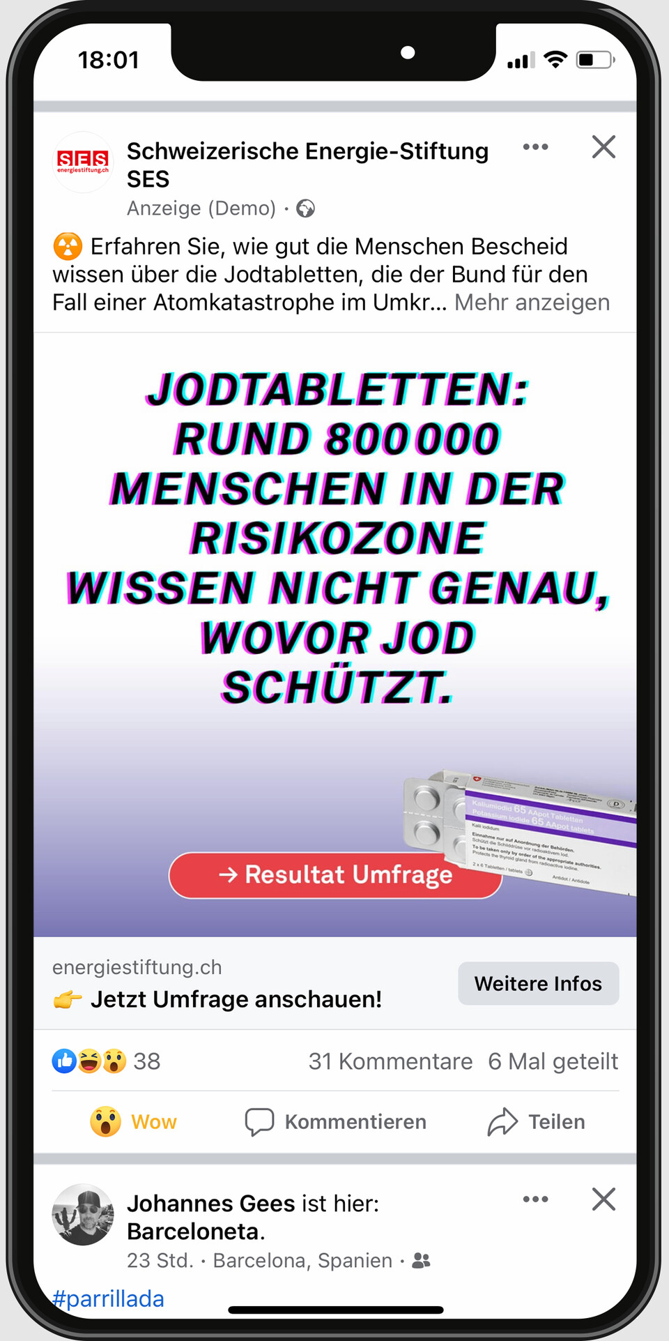 Sensibilisierungskampagne für die Schweizerische Energie-Stiftung SES