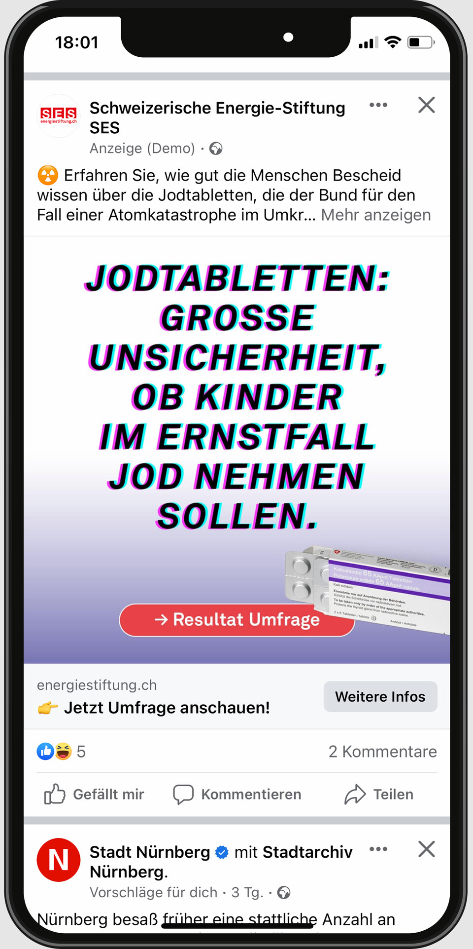 Sensibilisierungskampagne für die Schweizerische Energie-Stiftung SES