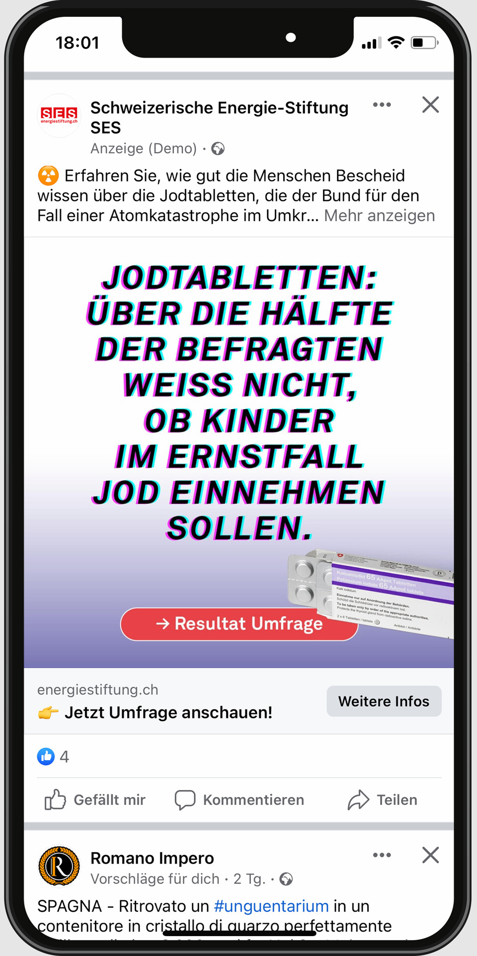 Sensibilisierungskampagne für die Schweizerische Energie-Stiftung SES
