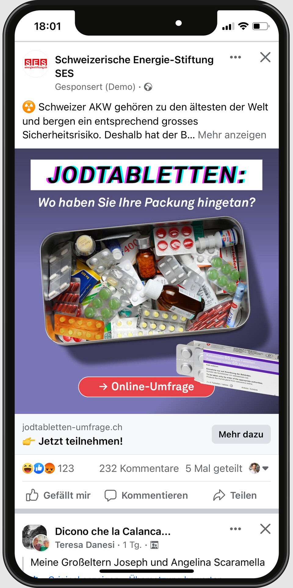 Sensibilisierungskampagne für die Schweizerische Energie-Stiftung SES