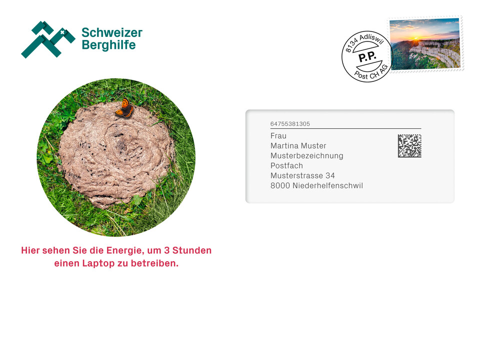 Spendenmailing für die Schweizer Berghilfe